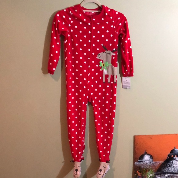 Carter’s Navy Blue Dinosaur Blanket Sleeper Footed Pajamas 3T 4T ~ NWT